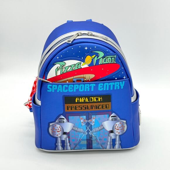 Loungefly Disney Toy Story Pizza Planet Space Entry Buzz Woody Mini Backpack New - Picture 1 of 8